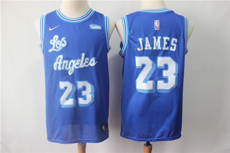Men Los Angeles Lakers 23 James Blue Nike Game NBA Jerseys